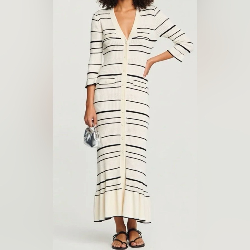 Sandro Striped Maxi Dress